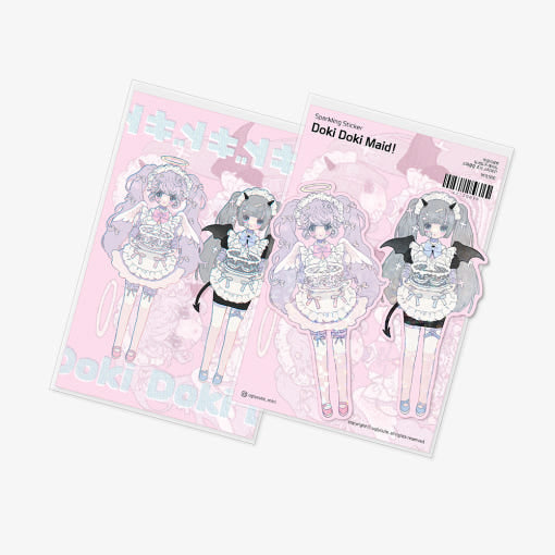 [Ugly Cute] Doki Doki Maid Ver P Die Cut Sticker Set