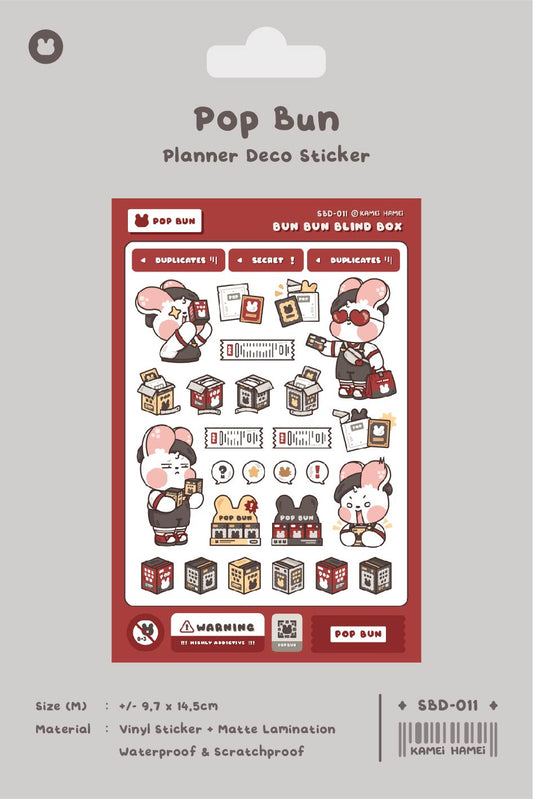 [Kamei Hamei] Pop Bun Sticker Sheet