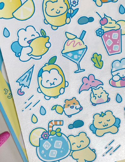 [Heeheeclub] Lemon Soda Sticker Sheet