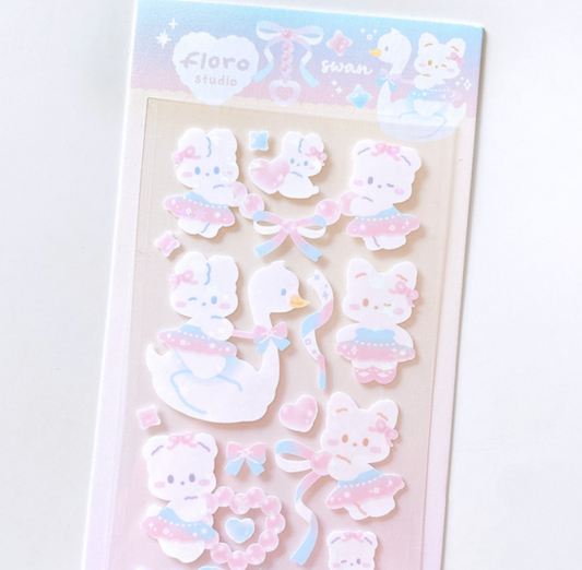 [Floro Studio] Swan Deco Sticker