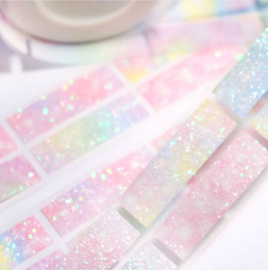 [Pearly Button] Gleam Fantasy Slices Kiss Cut Masking Tape