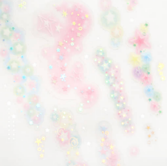 [Pearly Button] Twinkling Cloud Deco Sticker