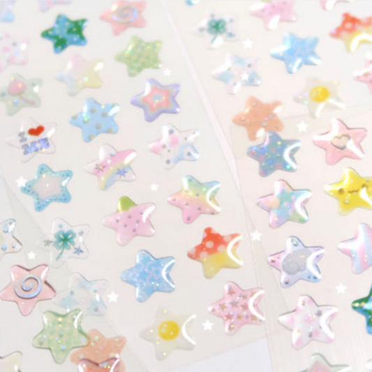 [Pearly Button] Fortune Stars Deco Sticker