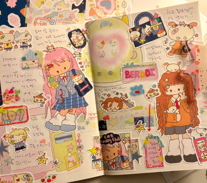 [Berddi] School Girls Sticker Sheet (2 Options)