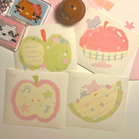[Berddi] Watercolor Crayon Memo Sticker Pack Ver. 2