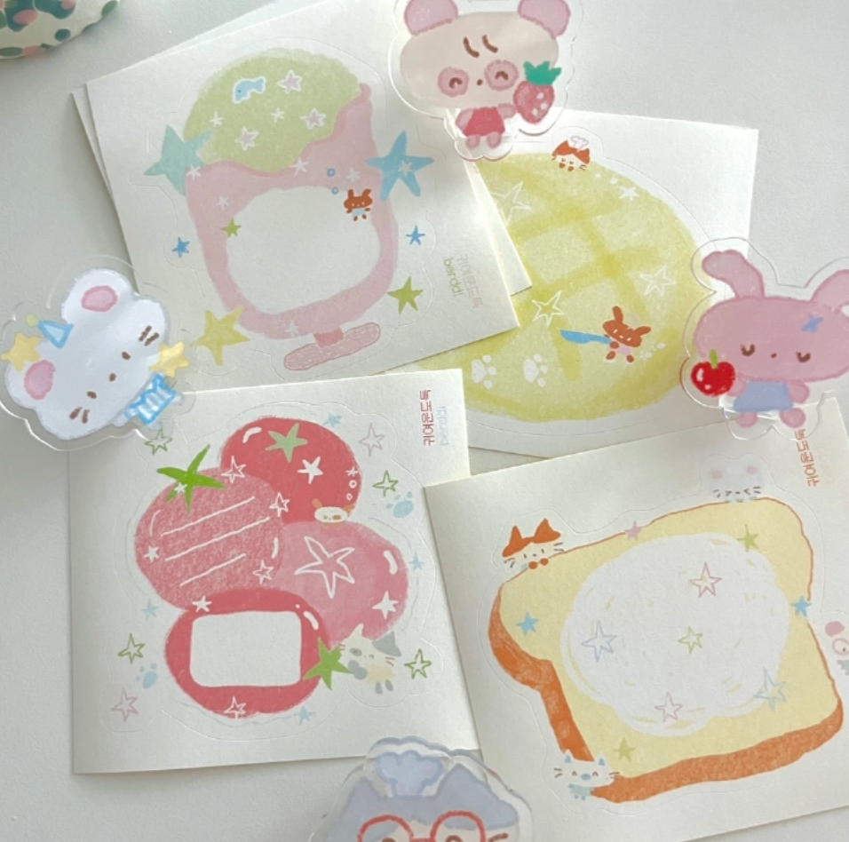 [Berddi] Watercolor Crayon Memo Sticker Pack Ver. 1