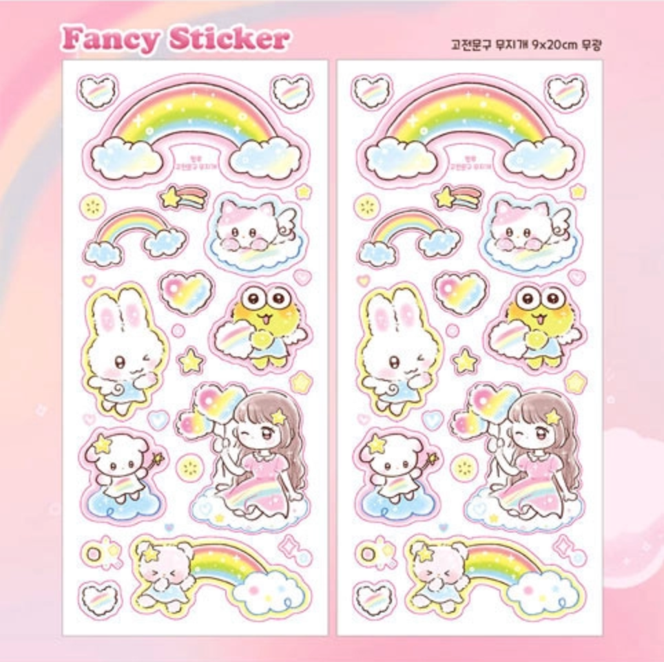 [Pink Rue] Rainbow Sticker Sheet