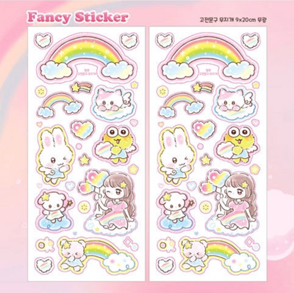 [Pink Rue] Rainbow Sticker Sheet