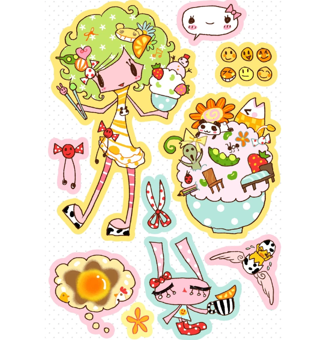 [Jal Ja] Eat Well Sticker Sheet