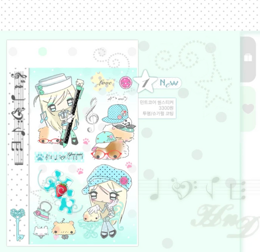 [Happy Nyang Day] Mint Core Sticker Sheet