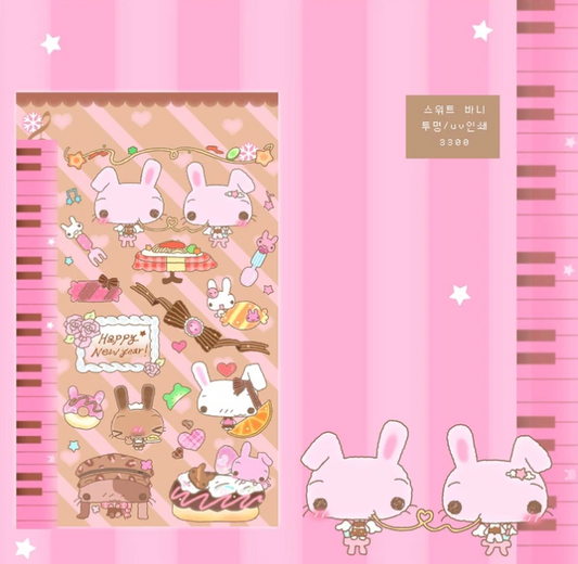 [Happy Nyang Day] Sweet Bunny Sticker Sheet