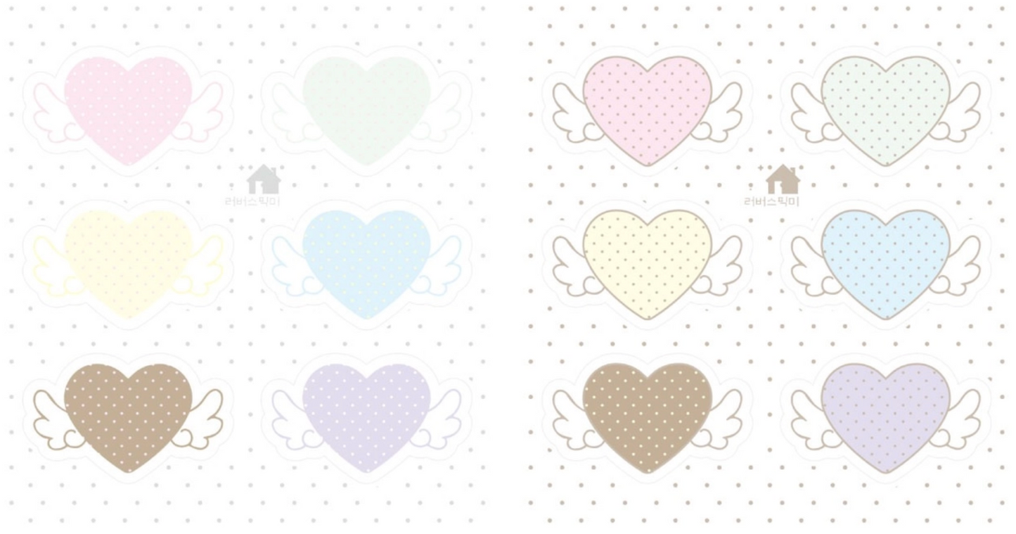 [Loverspickme] Angel Wing Memo Sticker Set (3 Options)