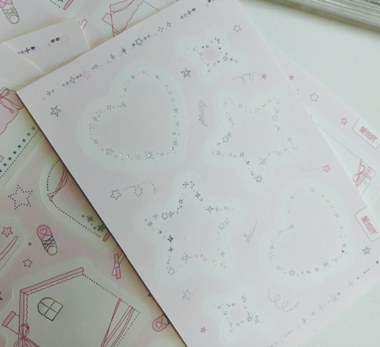 [Seorikkoch] Pretty Dream Memo Sticker Sheet (2 Sheets)