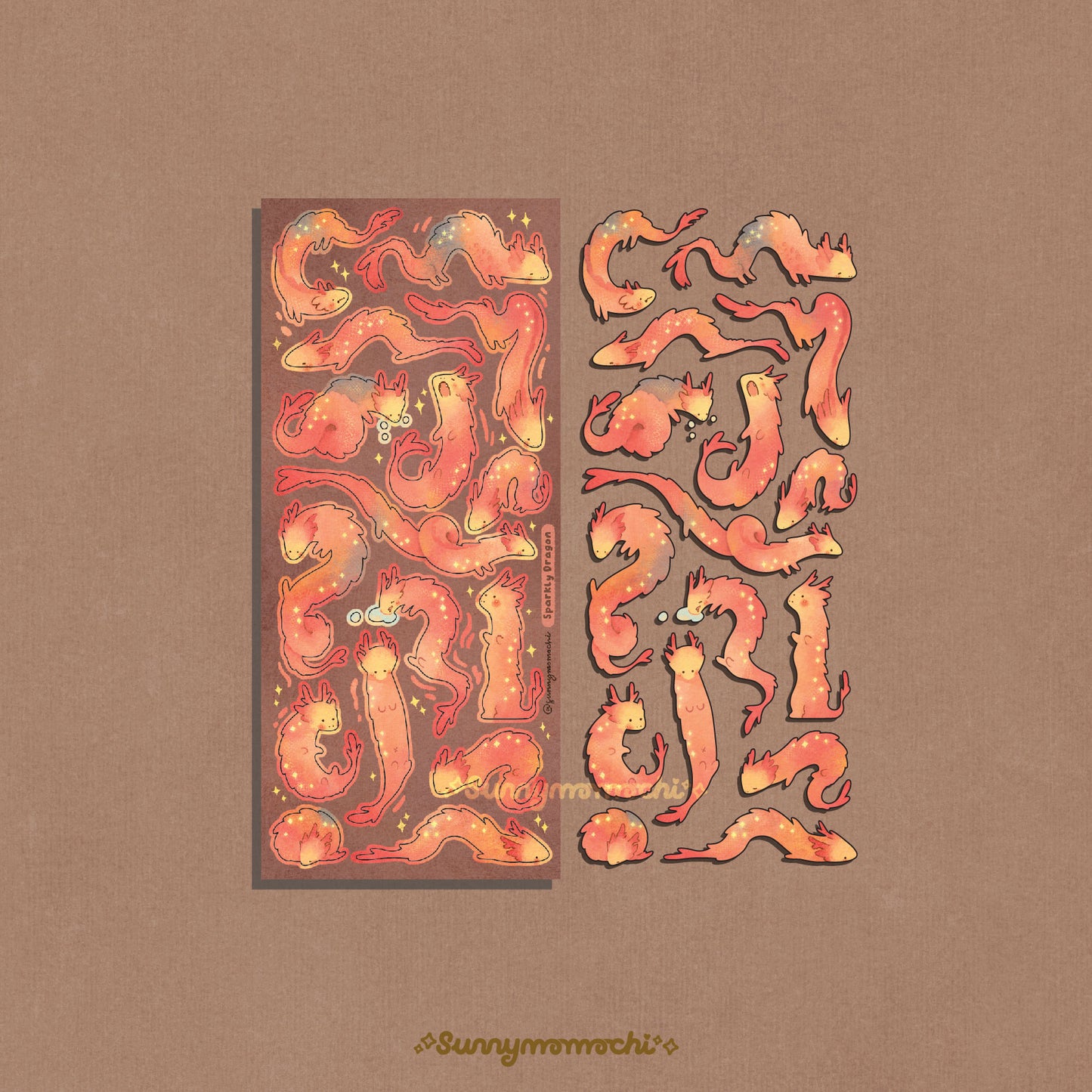 [Sunnymomochi] Sparkly Dragon Deco Sticker Sheet
