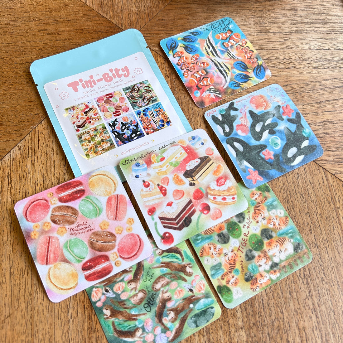 [Dailylouisbella] Tiny Bity Gacha Sticker Pack Deco Sticker Sheet – It ...