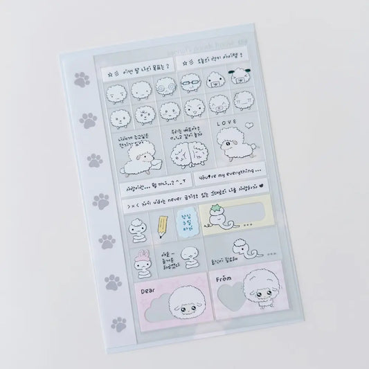 [Seok Sae Nal] Curly Hair Deco Sticker Sheet