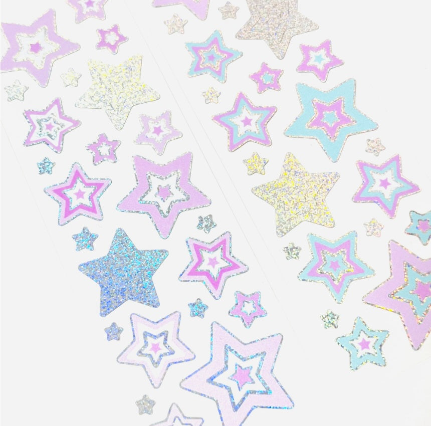 [Seorikkoch] Frost Flower Y2K Hologram Star Seal Sticker (4 colors)