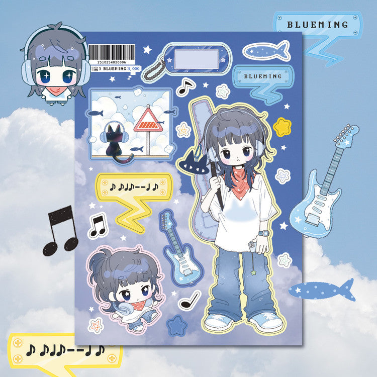 [Jeeyoom] Blueming Sticker Sheet