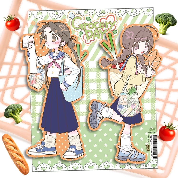 [Heez] Grocery Day Die Cut Sticker Set