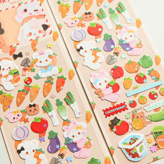 [Cherry Bonny] Crunchy Vegetables Deco Sticker