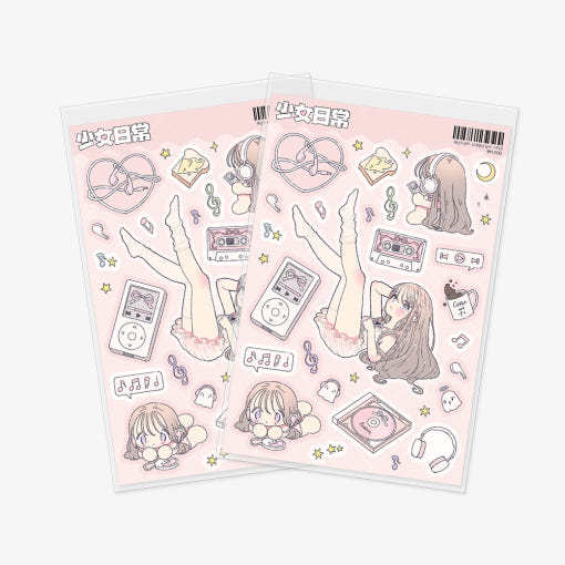 [Ugly Cute] A Girl's Daily Music Sticker Sheet