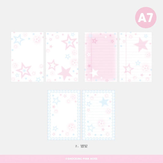 [쇼킹핑크로즈] A6/A7 Petit - Starlight Refill Set (30 sheets)