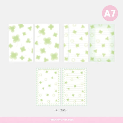 [쇼킹핑크로즈] A6/A7 Petit - Clover Refill Set (30 sheets)