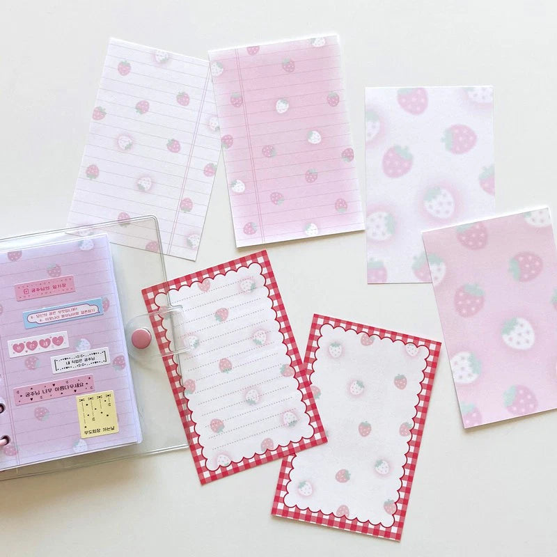 [쇼킹핑크로즈] A6/A7 Petit - Strawberry Refill Set (30 sheets)