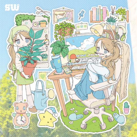 [Sw_o.ov] Little Green Garden Sticker Sheet