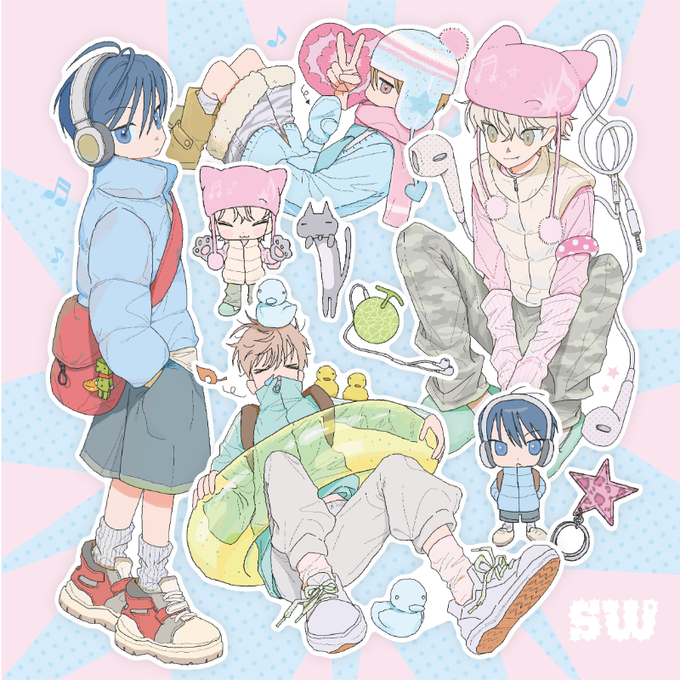 [Sw_o.ov] Fluffy Boys Sticker Sheet