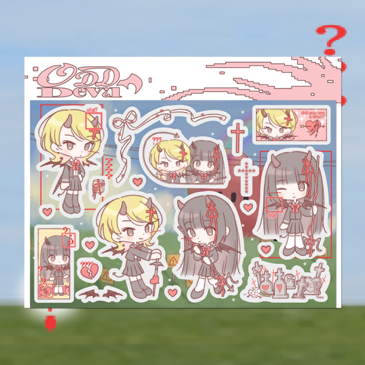 [Roontudio] Odd Devil Sticker Sheet Ver. Mini