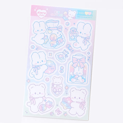 [Floro Studio] BIG Star Candy Deco Sticker