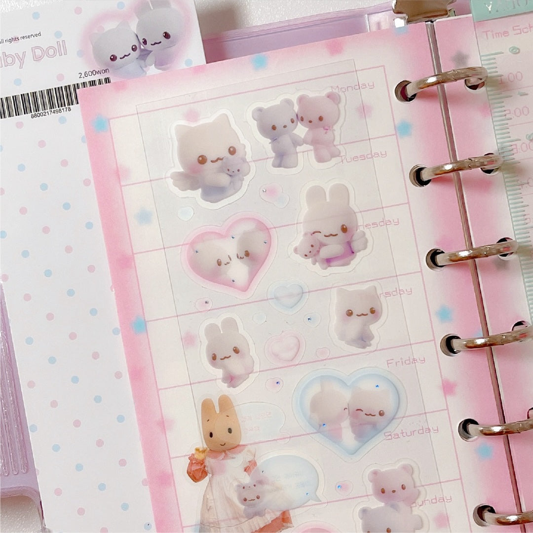 [Mering KR] Baby Doll Deco Sticker Sheet – It's Deco Day