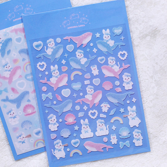 [Angora Lora] Whale Stickers