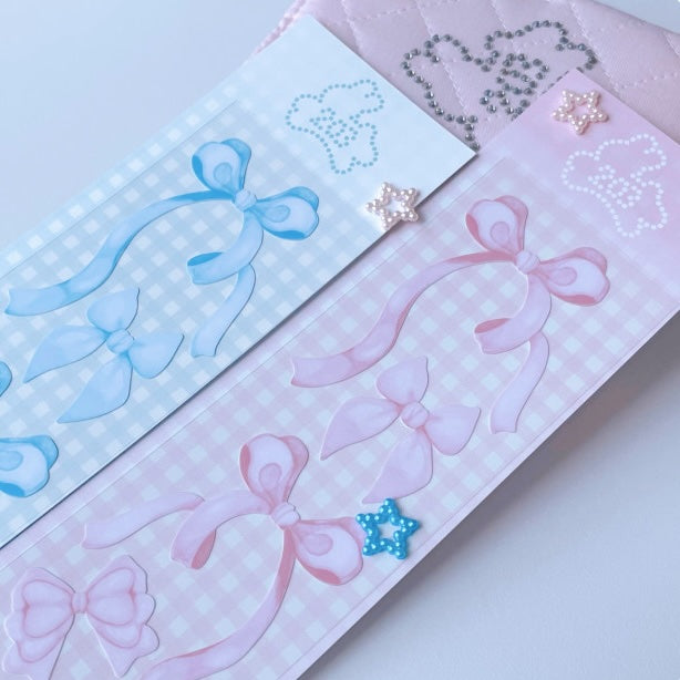 [Cherish 203] Blue Ribbon Sticker – It's Deco Day