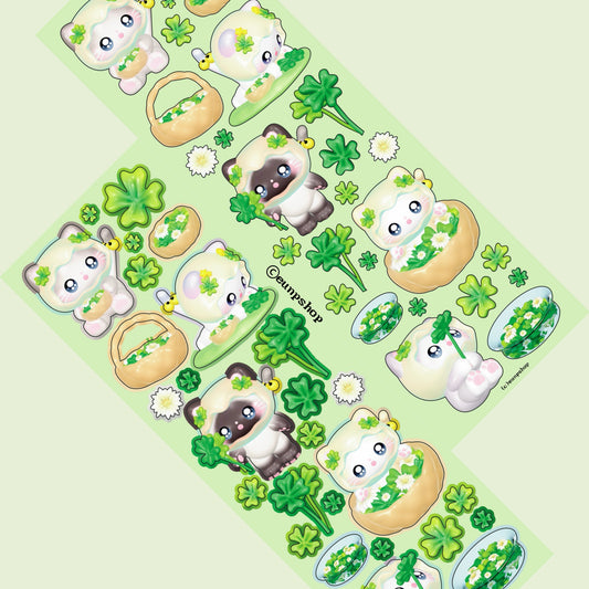 [Eunpshop] Clover Cat Deco Sticker Sheet
