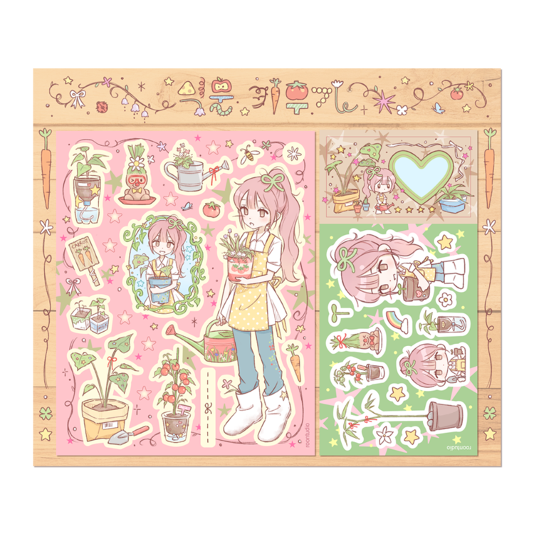 [Roontudio] Growing Plants Sticker Sheet