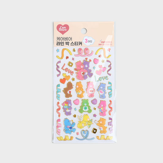 [Stationery Korea] Deco Stickers – Care Bear Line Stickers (3 sheets)
