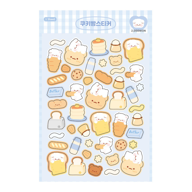 [My Mousse] Cookie Bread Deco Sticker Sheet