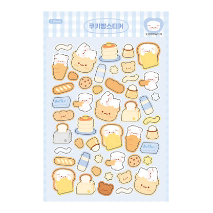 [My Mousse] Cookie Bread Deco Sticker Sheet