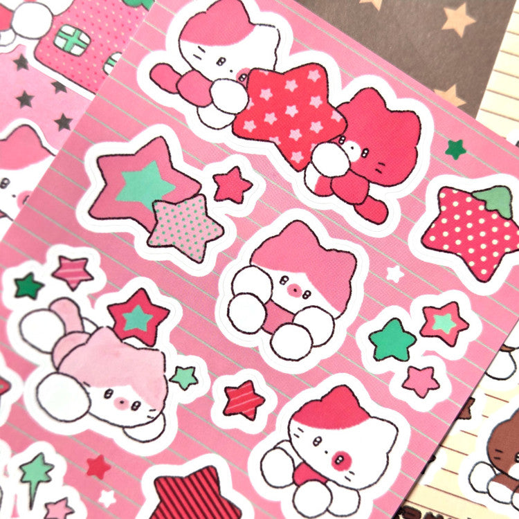 [Catdabang] Strawberry Cat Sticker Sheet