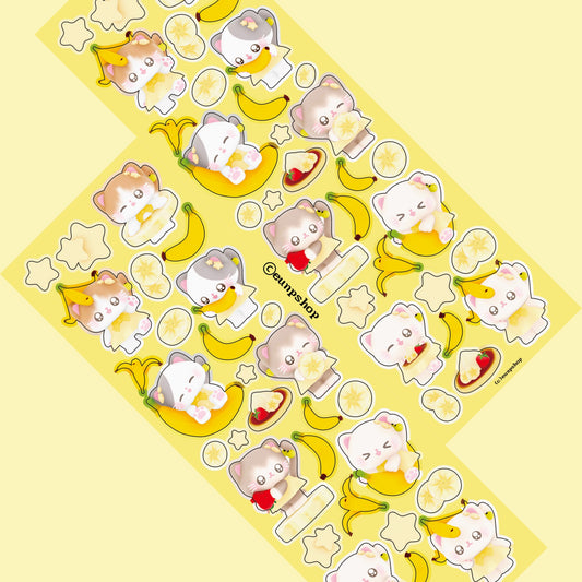 [Eunpshop] Banana Cat Deco Sticker