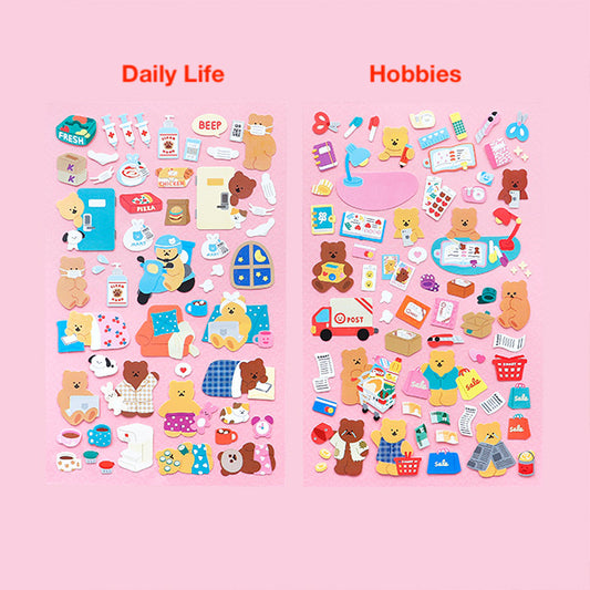 [Stationery Korea] Deco Sticker – 4 sheets (Daily Life, Hobbies)