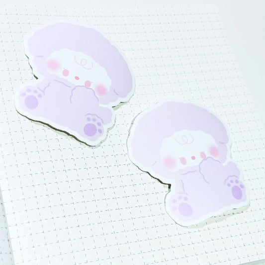 [borahstudio] Fluffy Honey Die Cut Sticker (Purple)