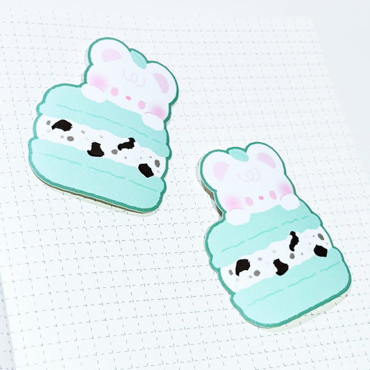 [borahstudio] Honey Macaron Die Cut Sticker (Mint Chocolate Chip)