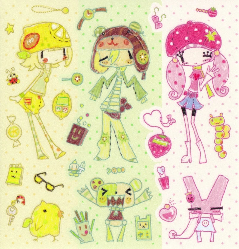 [Jal Ja] Fashion Fruits Club Sticker Sheet