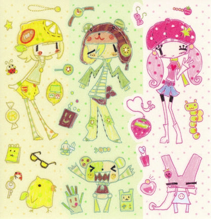 [Jal Ja] Fashion Fruits Club Sticker Sheet