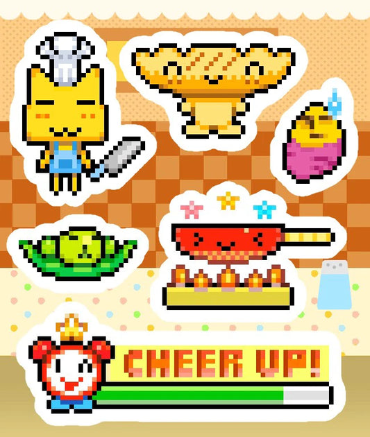 [Jal Ja] Mini Game <Come Visit Jal Ja Town> Sticker Set (2 Pieces)