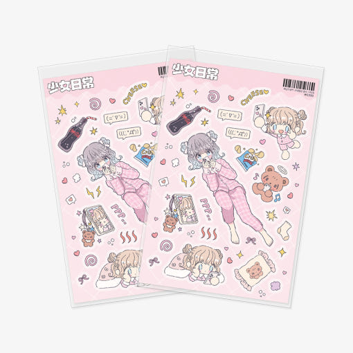 [Ugly Cute] A Girl's Daily Rest Time Sticker Sheet