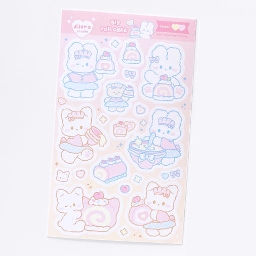 [Floro Studio] BIG Roll Cake Deco Sticker